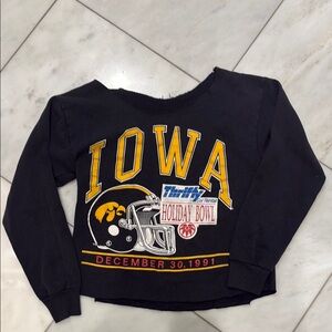 Vintage Iowa Womens Black Sweatshirt